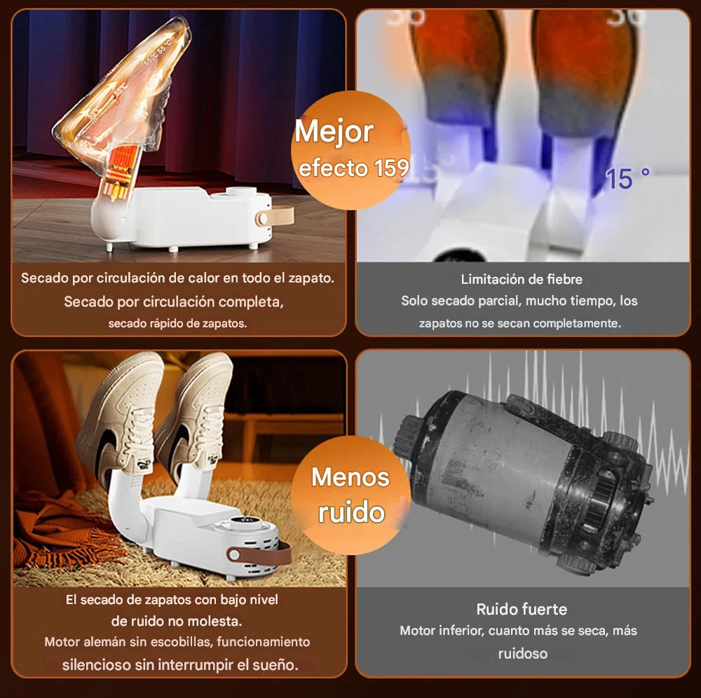 Secador Eléctrico de Calzado y Eliminador de Olores Portátil